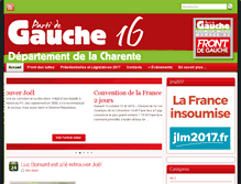 Tablet Screenshot of 16.lepartidegauche.fr