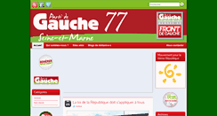Desktop Screenshot of 77.lepartidegauche.fr